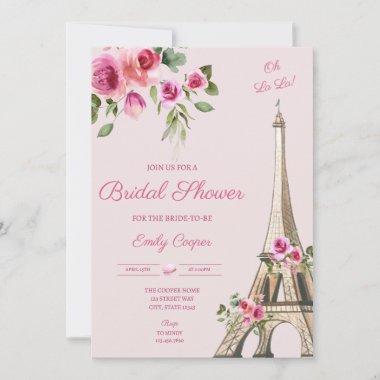 Parisian Bridal Shower Invitations