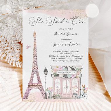 Parisian Bridal Shower She Said Oui French Bridal Invitations