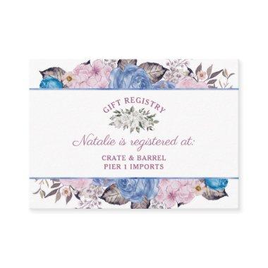 Parisian Charm Floral Bridal Shower Gift Registry Enclosure Invitations