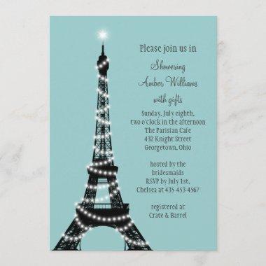 Parisian Lights Bridal Shower Invitations