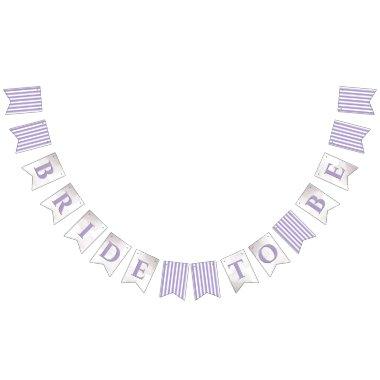 Parisian Lilac Stripe  Bunting Flags