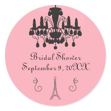 Parisian Themed Bridal Shower - Circle Sticker