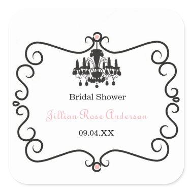 Parisian Themed Bridal Shower - Square Sticker