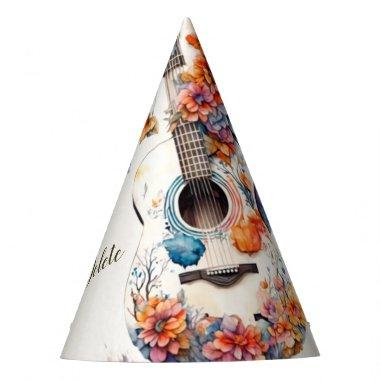 Party Colorful Flowers Guitar Music Instrument Party Hat