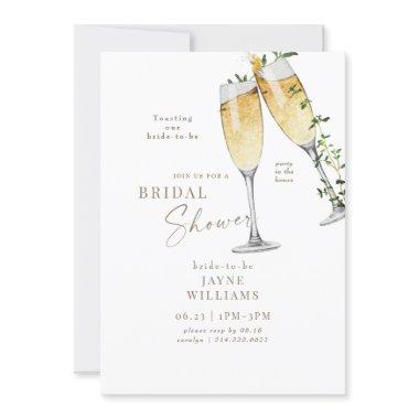 Party in the House Champagne Toast Bridal Shower Invitations