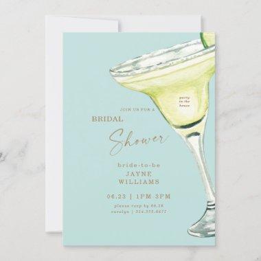 Party in the House Margarita Turquoise Shower Inv Invitations