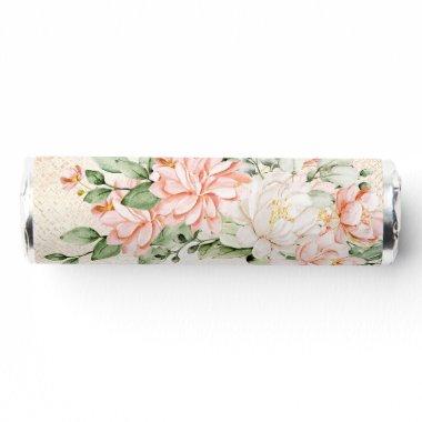 Party Watercolor Peach White Flowers Elegant Breath Savers® Mints