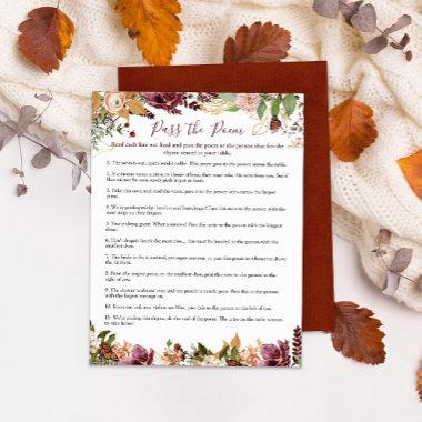 Pass the Poem | Autumn Fall Floral