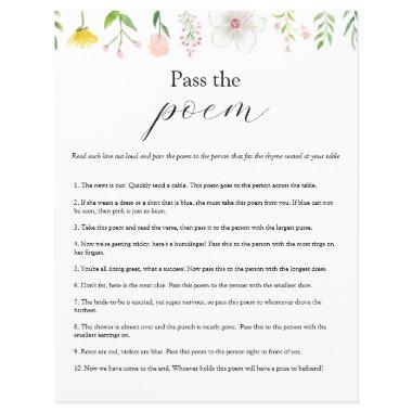 Pass the Poem Bridal Shower game