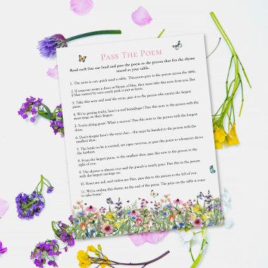 Pass The Poem | Summer Wildflowers Bridal Shower