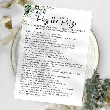 Pass the Prize Bridal Shower Game Invitations
