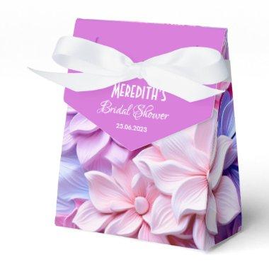 Pastel 3D Flower pattern Favor Boxes