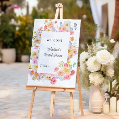 Pastel Bloom Floral  Welcome Foam Board