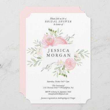 Pastel Blush Bridal Shower Invitations
