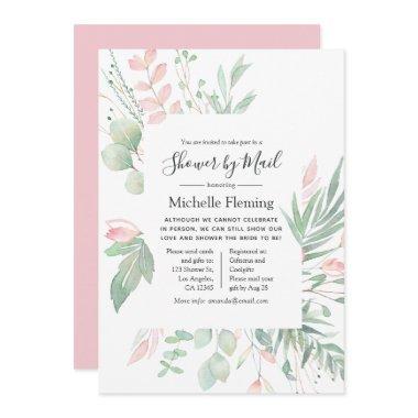 Pastel Blush Greenery Bridal or Baby Mail Shower