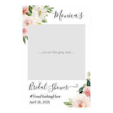 Pastel Blush Pink Floral  Photo Booth Poster