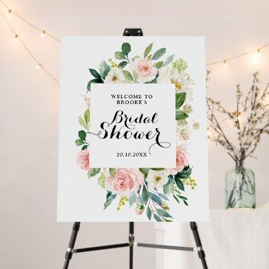 Pastel Blush pink floral  welcome Foa Foam Board