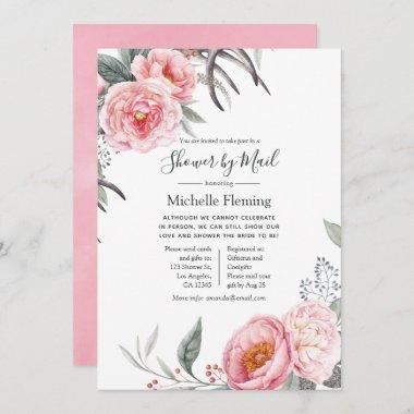Pastel Boho Floral Baby or Bridal Shower by Mail Invitations