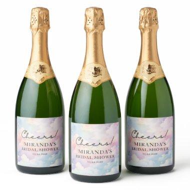 Pastel Clouds  Sparkling Wine Label