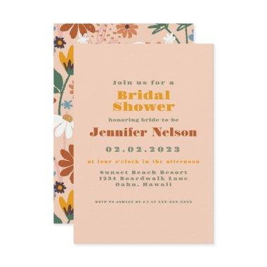 Pastel Colorful 70s Bridal Shower Invitations