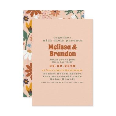 Pastel Colorful 70s Wedding