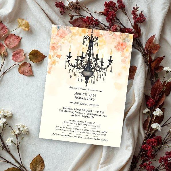 Pastel Colors Chic Floral Vintage Chandelier