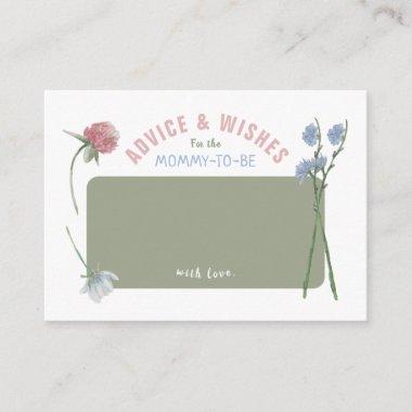 Pastel Coloured Wild Floral Advice Cards