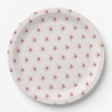 Pastel Floral Pattern Party Paper Plates