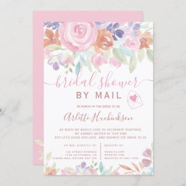 Pastel floral watercolor bridal shower by mail Invitations