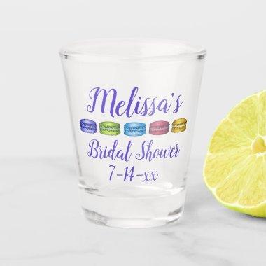Pastel French Macaron Cookie Pastry  Shot Glass