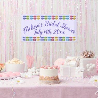 Pastel French Macaron Cookies Bridal Shower Party Banner