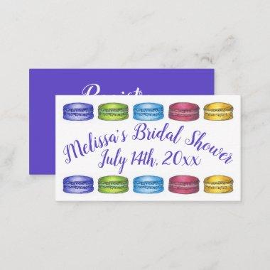 Pastel French Macaron Cookies Bridal Shower Party Enclosure Invitations