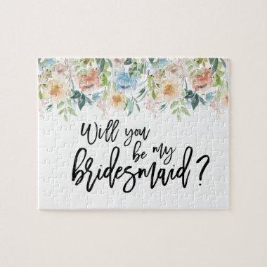 Pastel Garden Floral Bridesmaid Proposal Puzzle