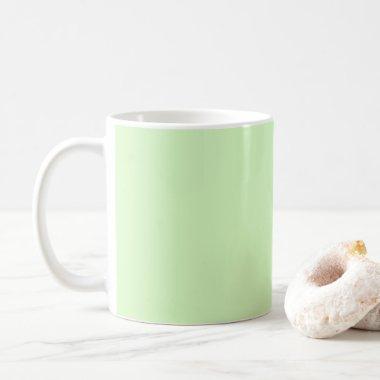 Pastel Green Tea Leaf Solid Color Coffee Mug