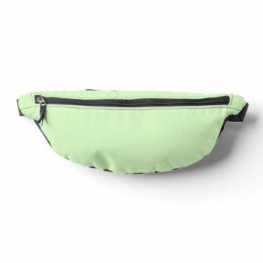 Pastel Green Tea Leaf Solid Color Fanny Pack