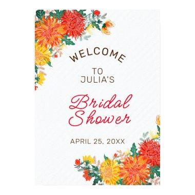 Pastel Orange Spring Dahlia Flowers  Poster