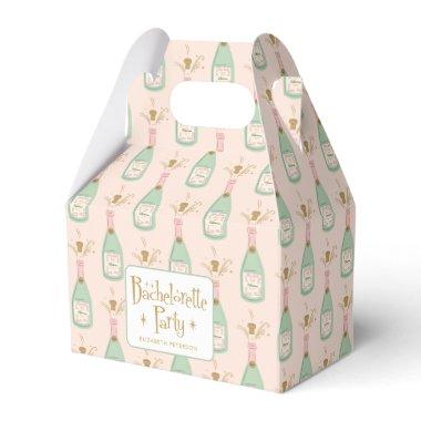Pastel Peachy Bachelorette Party Sparkle Favor Boxes