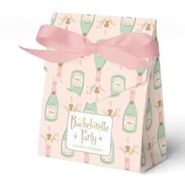 Pastel Peachy Bachelorette Party Sparkle Favor Boxes