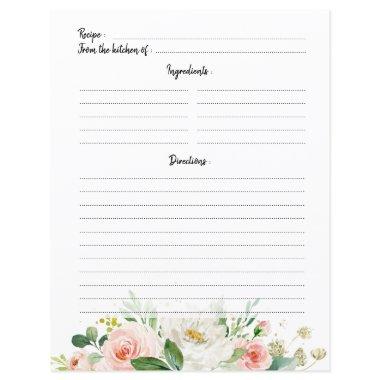 Pastel Pink Blush Rose Floral Recipe
