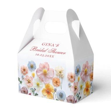 Pastel Pink Bohemian Wildflower  Favor Boxes