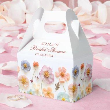 Pastel Pink Bohemian Wildflower  Favor Boxes
