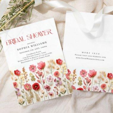 Pastel Pink Boho Wild Flowers