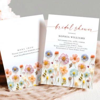 Pastel Pink Boho Wild Flowers