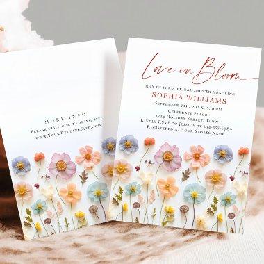 Pastel Pink Boho Wild Flowers
