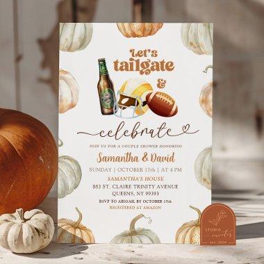 Pastel Pumpkin Beer and Footballs Couples Shower