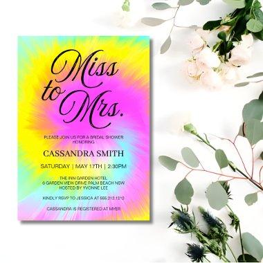 Pastel Tie Dye Swirl Miss to Mrs.