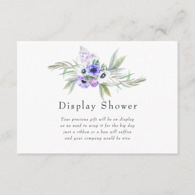 Pastel Violet Floral Bridal Shower Display Shower Enclosure Invitations