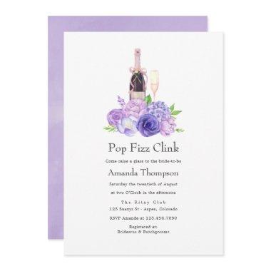 Pastel Violet Floral Pop Fizz Clink