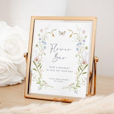 Pastel Wildflower  Flower Bar Poster