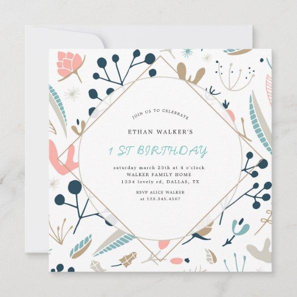 Pastel Woodland | Birthday Invitations